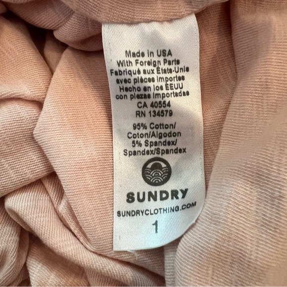 Sundry Peach Racerback Ruched Dress Size 1 NWT - Picture 7 of 8